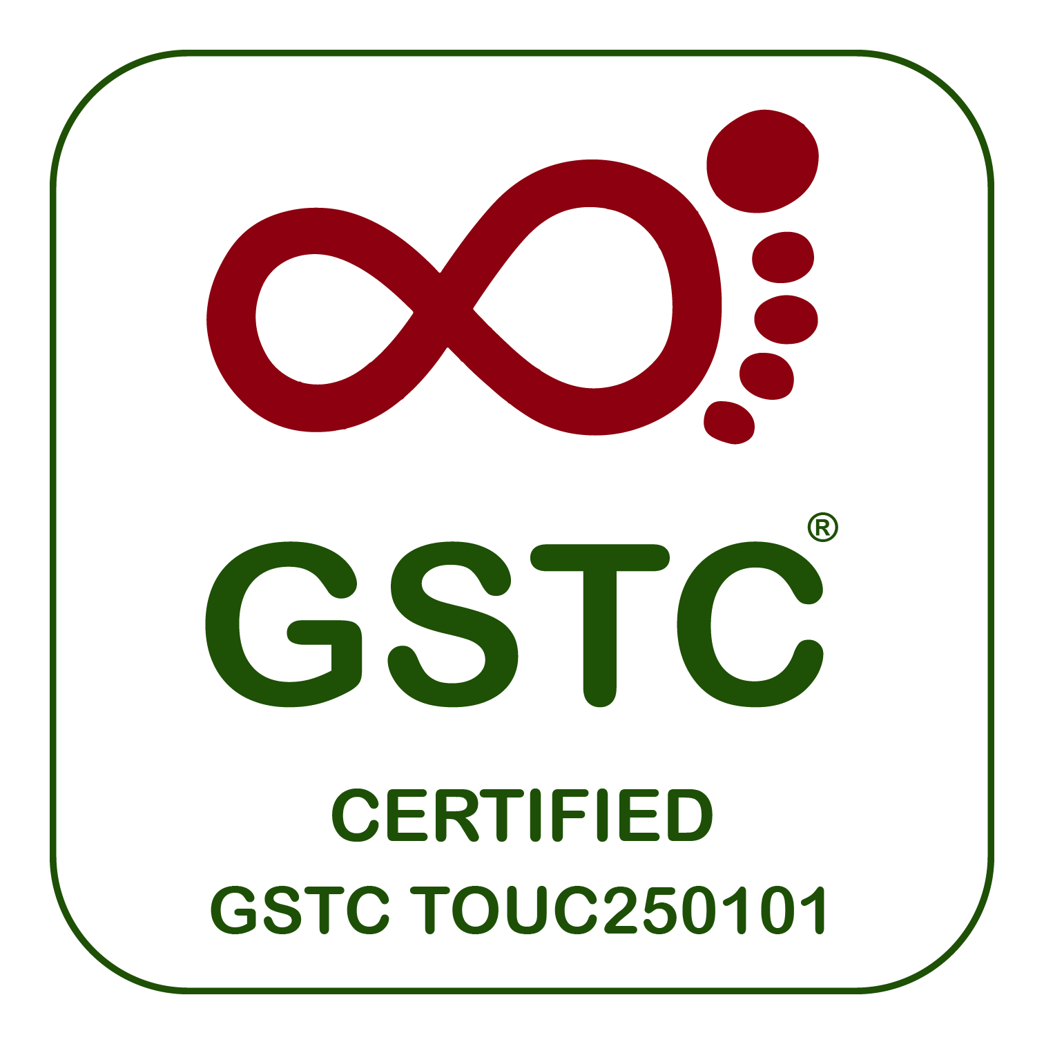 GSTC-Certified — certification code GSTC TOUC250101