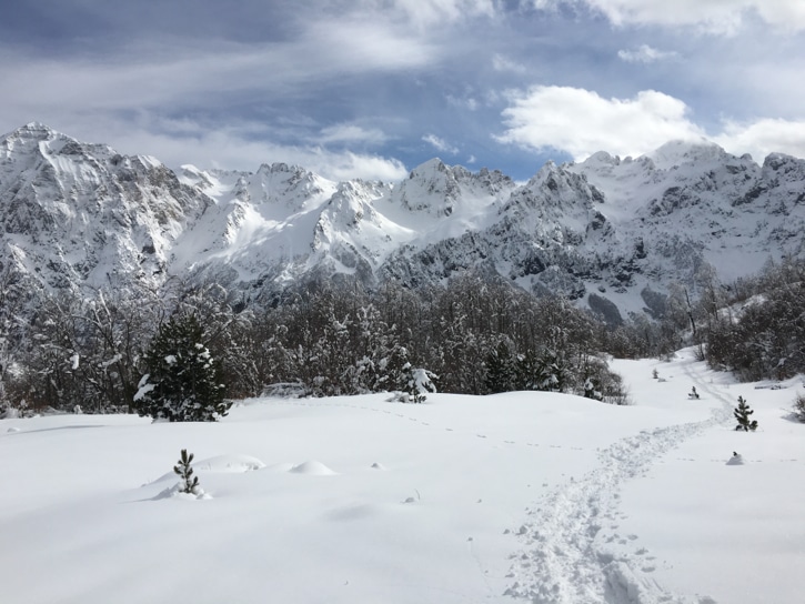 Snowshoeing in Montenegro, Kosovo and Albania