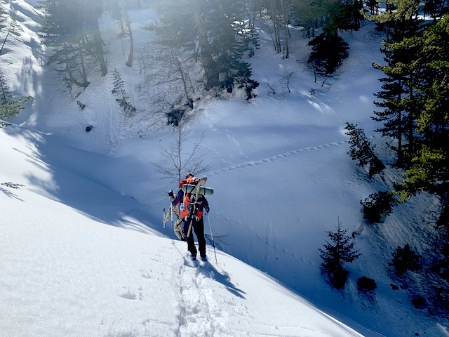 Snowshoeing through Montenegro